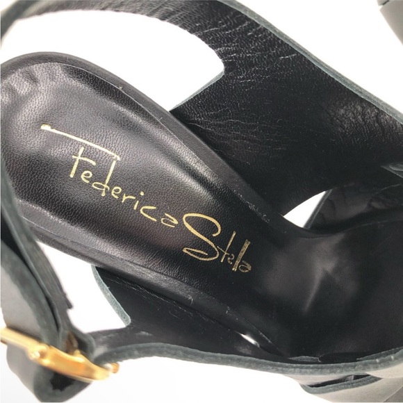 Federica Stella Sandals Italy Leather Sling Size EU 38 NEW - Picture 6 of 12